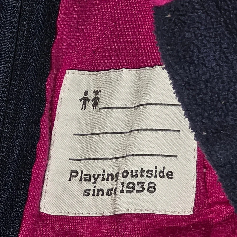 Columbia‎ Full Zip Fleece Jacket Girl's Size 3T Pink Navy Blue